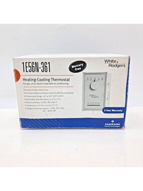 1E56N-361 Thermostat Emerson White Rodgers Non-Programmable 1H/1C 24V Vertical
